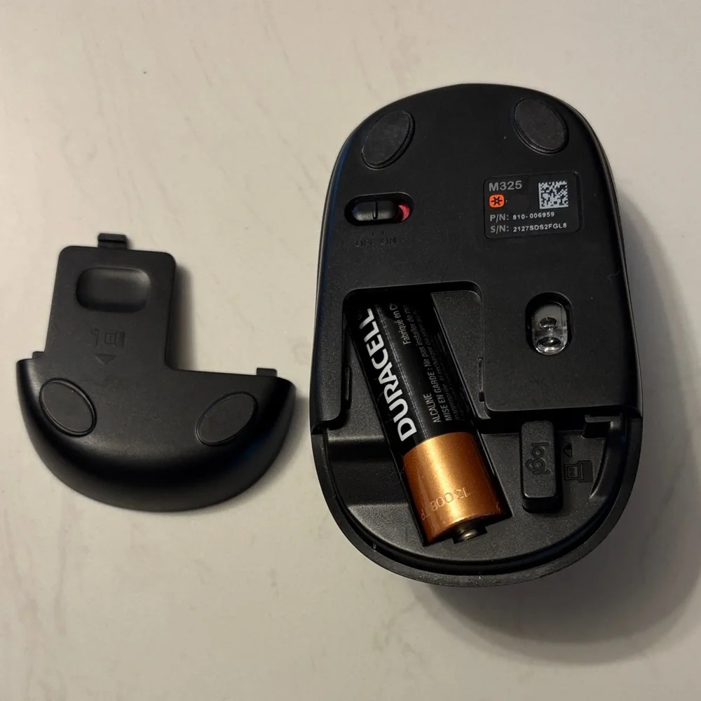 Logitech M325 Wireless Compact Ambidextrous Mouse - Black
